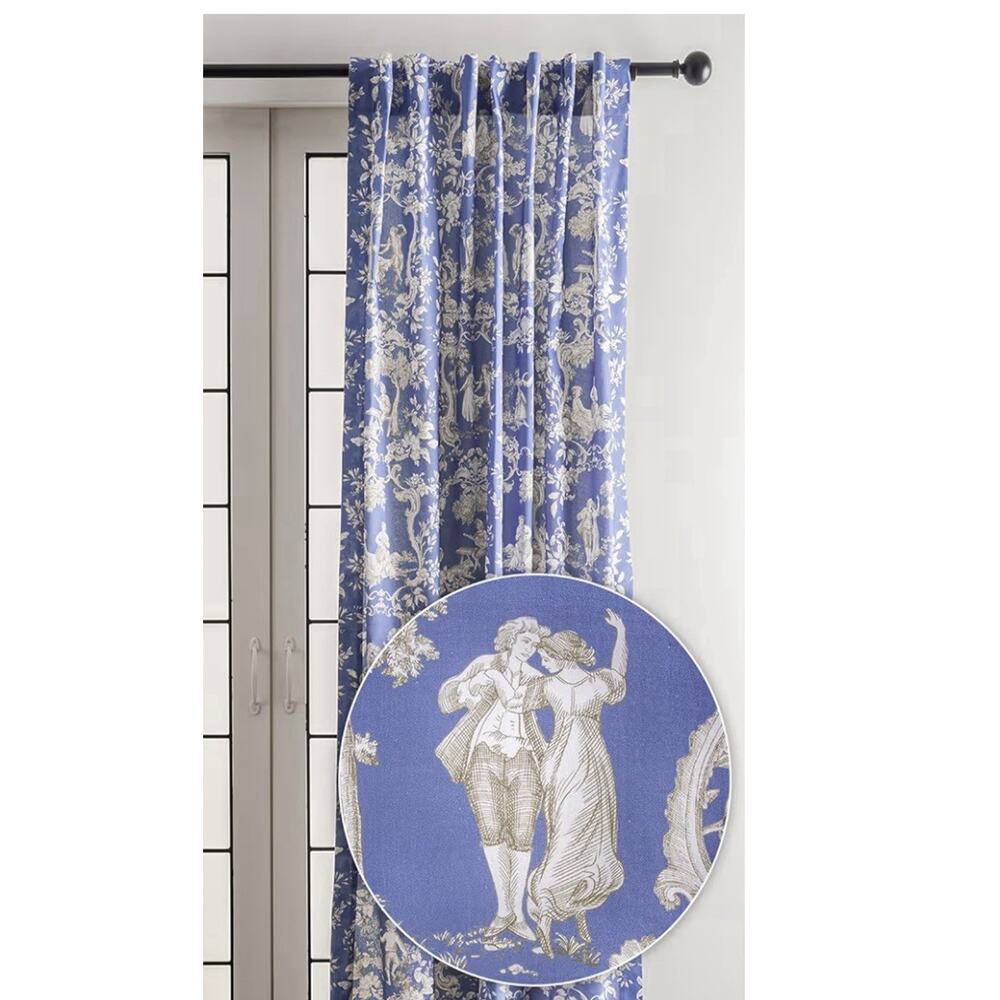 Maison d' Hermine Curtains for Living Room 100% Cotton 96 inch Length One Panel